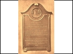 Plaque dedicated to the first Central High School building on the site of John Wanamaker store